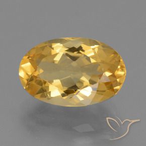 Citrino ouro médio Natural 4.08ct, oval, VVS-VS
