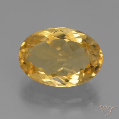 4.09ct Natural Dourado Médio-escuro Citrino, oval, VVS