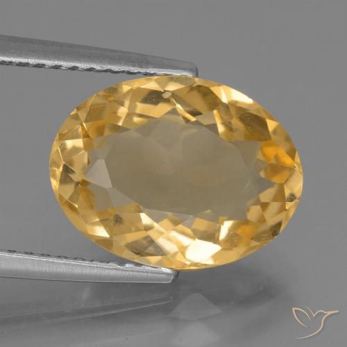 4.39ct Natural ouro médio Citrino, oval, VVS-VS