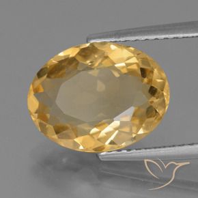 Citrino ouro médio Natural 4.39ct, oval, VVS-VS
