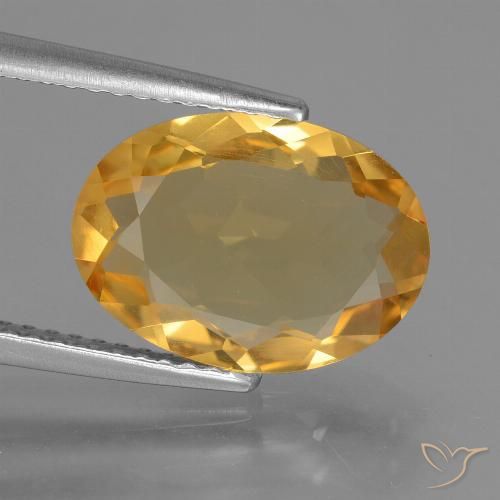 3.20ct Natural Laranja Dourada Citrino, oval, VVS