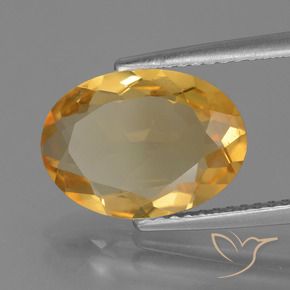 Citrino Laranja Dourada Natural 3.20ct, oval, VVS