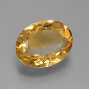 Citrino Laranja Dourado Profundo Natural 3.75ct, Corte Oval, VVS-VS