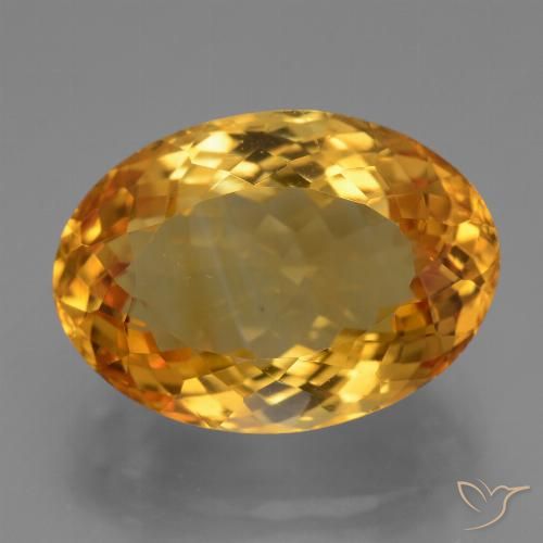 Citrino Laranja Profundo-Ouro Natural 11.85ct, Corte Oval, VVS