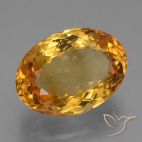 Citrino Laranja Profundo-Ouro Natural 11.85ct, Corte Oval, VVS