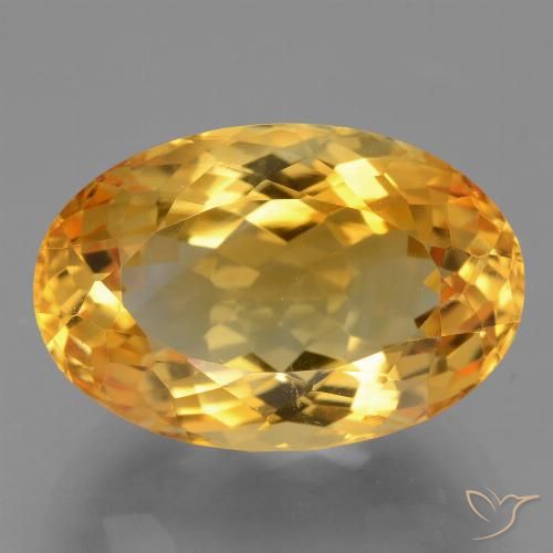 10.47ct Natural Laranja Dourada Citrino, oval, VVS-VS