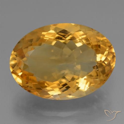 Citrino dourado natural 11,96ct, corte oval, VVS-VS