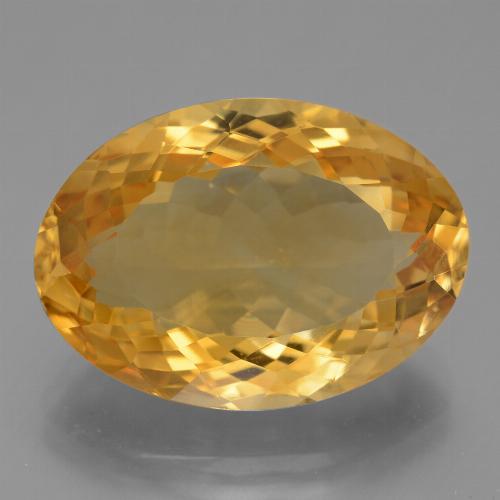 Citrino laranja dourado profundo natural 12,40ct, corte oval, VVS