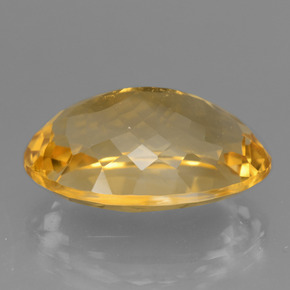 Citrino laranja dourado profundo natural 12,40ct, corte oval, VVS