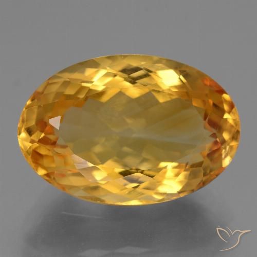 9.46ct Natural Laranja escuro-dourado Citrino, oval, VVS-VS