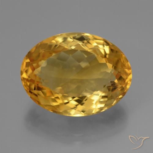 11.77ct Natural Laranja Dourado Profundo Citrino, oval, VVS