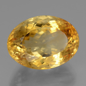 Citrino dourado natural 18,16ct, corte oval, VVS