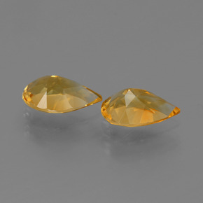 Pedras preciosas de Citrino Laranja Profundo-Ouro natural de 2.07 ct, Formato de pêra, VVS