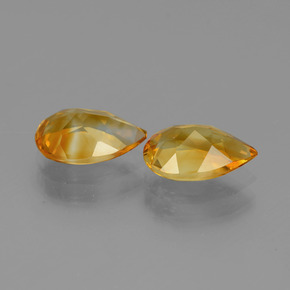 Pedras preciosas de citrino dourado natural de 2,13 ct, formato de pêra, VVS