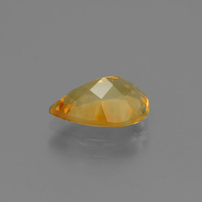 Citrino amarelo natural 1,06ct, formato de pêra, VVS