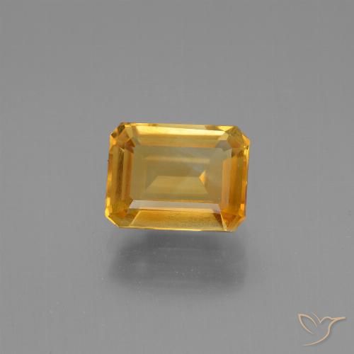 1.65ct Natural Laranja-Ouro Citrino, Corte Esmeralda, VVS-VS