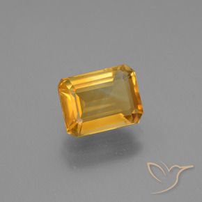 Citrino Laranja-Ouro Natural 1.65ct, Corte Octógono / Esmeralda, VVS-VS