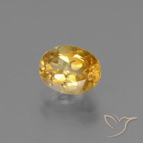 Citrino dourado natural 1,33ct, corte oval, VS