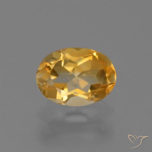 Citrino Laranja Médio Natural 1.00ct, Corte Oval, VS