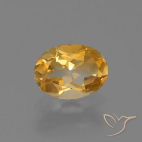 Citrino Laranja Médio Natural 1.00ct, Corte Oval, VS