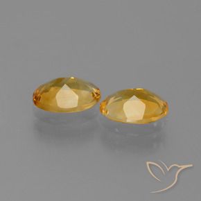 Pedras preciosas de Citrino Laranja-dourado médio-claro natural de 1.82 ct, oval, VS