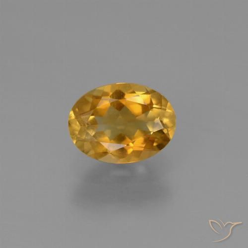 Citrino dourado natural 1,05ct, corte oval, VS