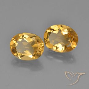 Pedras preciosas de Citrino ouro profundo natural de 4.34 ct, oval, VVS