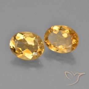 Pedras preciosas de Citrino Dourado Médio-escuro natural de 4.46 ct, oval, VVS-VS