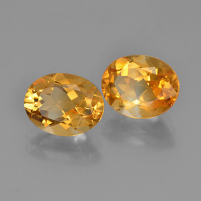 Pedras preciosas de Citrino Laranja Médio natural de 4.78 ct, Corte Oval, VVS-VS