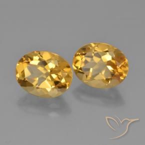 Pedras preciosas de Citrino Dourado Médio-escuro natural de 4.84 ct, oval, VVS-VS