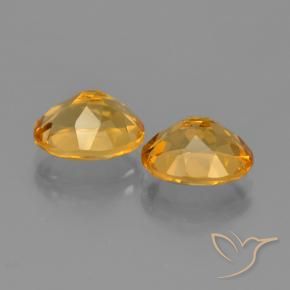 Pedras preciosas de Citrino Dourado Médio-escuro natural de 4.84 ct, oval, VVS-VS