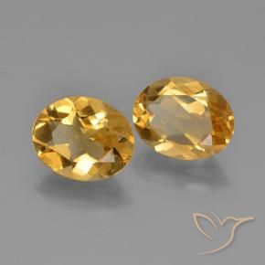 Pedras preciosas de Citrino Laranja-Ouro natural de 4.27 ct, oval, VVS