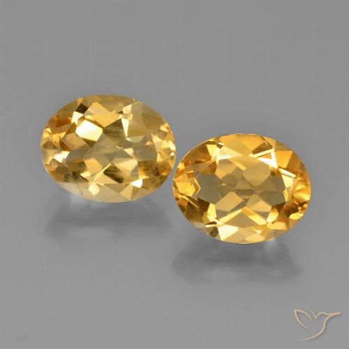 4.24ctw Natural Laranja-Ouro Citrino, oval, VVS