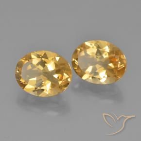 Pedras preciosas de Citrino Dourado Médio-escuro natural de 4.80 ct, oval, VS