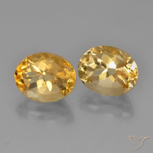 Pedras preciosas de Citrino Dourado Médio-escuro natural de 5.34 ct, oval, VVS
