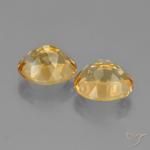 Pedras preciosas de Citrino Dourado Médio-escuro natural de 5.34 ct, oval, VVS