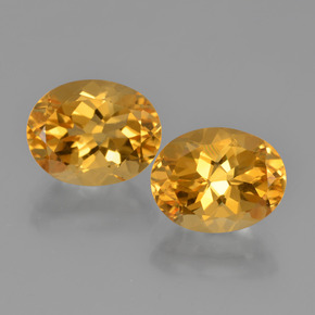 Pedras preciosas de Citrino Amarelo Dourado natural de 5.21 ct, Corte Oval, VVS