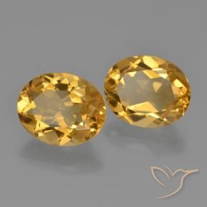 Pedras preciosas de Citrino Dourado Escuro natural de 4.96 ct, oval, VVS