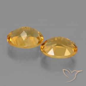 Pedras preciosas de Citrino Dourado Escuro natural de 4.96 ct, oval, VVS