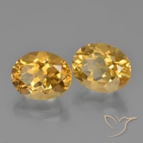 Pedras preciosas de Citrino Laranja Dourado Profundo natural de 4.90 ct, oval, VVS