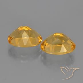 Pedras preciosas de Citrino Laranja Dourado Profundo natural de 4.90 ct, oval, VVS