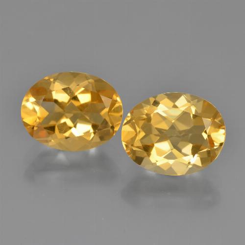 Pedras preciosas de citrino dourado natural de 4,65 ct, corte oval, VVS