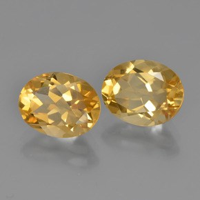 Pedras preciosas de citrino dourado natural de 4,65 ct, corte oval, VVS