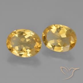 Pedras preciosas de Citrino Dourado Médio-escuro natural de 4.14 ct, oval, VVS-VS