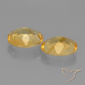 Pedras preciosas de Citrino Dourado Médio-escuro natural de 4.14 ct, oval, VVS-VS