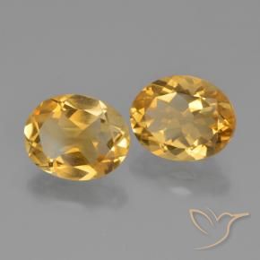 Pedras preciosas de Citrino Laranja Dourado Profundo natural de 4.26 ct, oval, VVS-VS