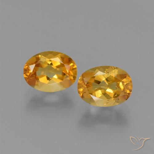 2.34ctw Natural Laranja escuro-dourado Citrino, oval, VS