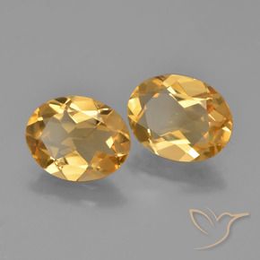 Pedras preciosas de Citrino Dourado Médio-escuro natural de 3.42 ct, oval, VVS-VS
