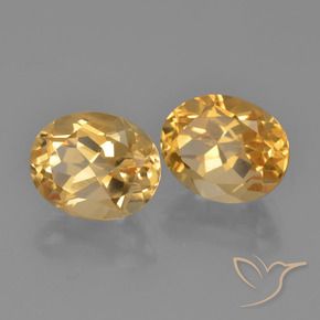 Pedras preciosas de Citrino Laranja claro-dourado natural de 4.74 ct, oval, VVS-VS