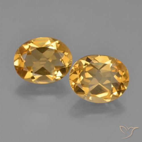 4.02ctw Natural Laranja claro-dourado Citrino, oval, VVS-VS